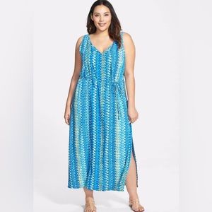 NWT Two by Vince Camuto stripe ikat maxi dress—Size 1X